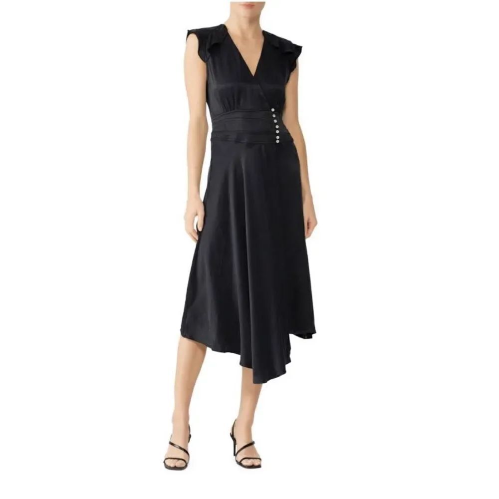 BA&SH Coralie Draped Asymmetric Dress size L